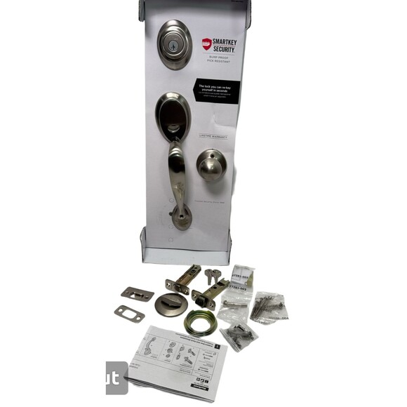 Kwikset Dakota Satin Nickel Door Handleset W/ Polo Knob & SmartKey 687DAXP15SMT - Picture 6 of 11